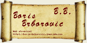 Boris Brborović vizit kartica